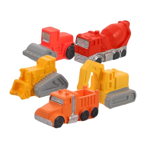 PRETYZOOM 5 Stück Kleiner Baufahrzeuge aus Metall Mikro Spielzeug für Kreatives Selbstgemacht Baustellenmodell Kran und Bulldozerfiguren Sandkasten Spielzeug für Kinder von PRETYZOOM