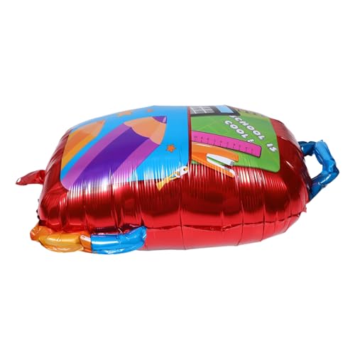 PRETYZOOM 5 Stück Teiliges Schulranzen Ballon aus Robustem Aluminiumfolie für Back To School Feiern Kinderfreundlich Einfach Aufzublasen für Kindergarten und Klassenzimmerdeko von PRETYZOOM