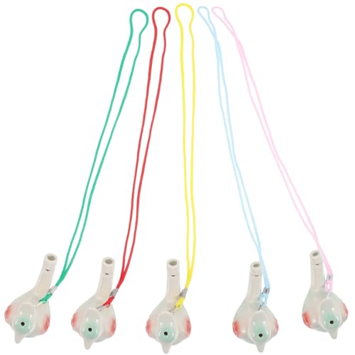 PRETYZOOM Stilvolle Vogelpfeifen Aus Keramik Musikinstrumente Für Kinder Vogelrufer Spielzeug Seil Zufällige Farbe 5 Stück PRETYZOOM Stilvolle Vogelpfeifen Aus Keramik Musikinstrumente Für Kinder Vogelrufer Spielzeug Seil Zufällige Farbe 5 Stück von PRETYZOOM