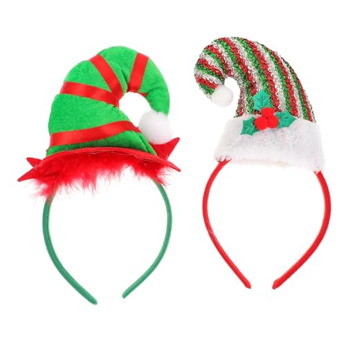 PRETYZOOM 6 Weihnachtsstirnband Kopfbedeckungen für Weihnachtsfeiern Weihnachtsmütze Topper Stirnbänder christmas haarreif christmas headband Stirnband für Kinder Motorhaube für Kinder von PRETYZOOM