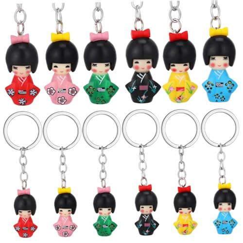 PRETYZOOM 6Stücke Süße Kimono Puppen Schlüsselanhänger Asiatische Dekoration für Handtaschen Schultaschen und Schlüssel Zufällige Farben für Persönlichen PRETYZOOM 6Stücke Süße Kimono Puppen Schlüsselanhänger Asiatische Dekoration für Handtaschen Schultaschen und Schlüssel Zufällige Farben für Persönlichen von PRETYZOOM