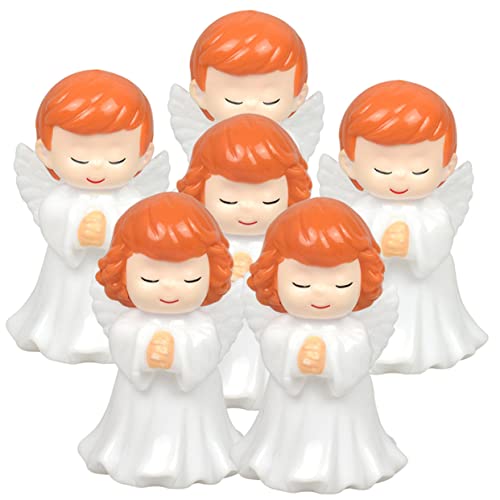 PRETYZOOM 6st Engel Kuchendekoration Weihnachtsengel Figur Engelsfigur Mini Engel- Mädchendekorationen Für Schlafzimmer Feenkuchendekorationen Für Mädchen Regaldekor-Akzente Plastik PRETYZOOM 6st Engel Kuchendekoration Weihnachtsengel Figur Engelsfigur Mini Engel- Mädchendekorationen Für Schlafzimmer Feenkuchendekorationen Für Mädchen Regaldekor-Akzente Plastik von PRETYZOOM