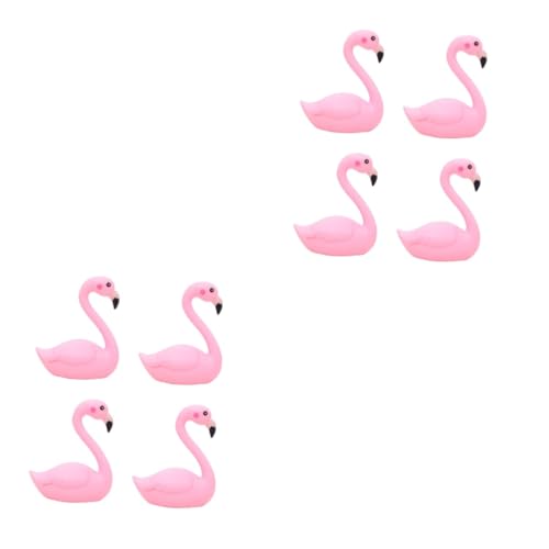 PRETYZOOM 8 Stk Auto-Dekor Autozubehör Puppenhaus-Accessoire Spielzeuge Mikrospielzeug Mini-Zubehör Ornament Kuchendekorationen Kuchen Flamingo Dekor Geburtstagskuchen schmücken Requisiten von PRETYZOOM