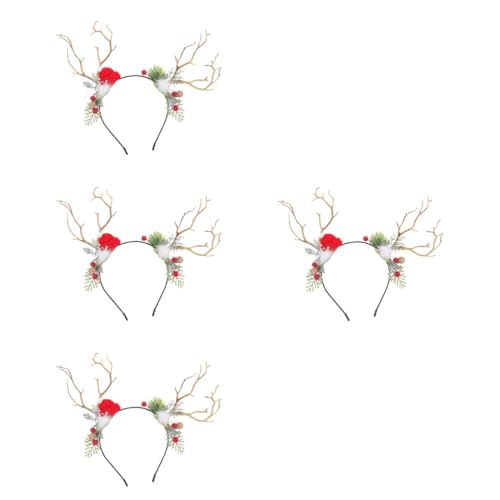 PRETYZOOM 8 Stk Stirnband Weihnachtsstirnbänder Weihnachtsdekoration Hirsch Kostüm Requisiten Rentier-haarreifen Weihnachts-hirsch-haarreifen Geweih Haarschmuck Plastik Fräulein von PRETYZOOM