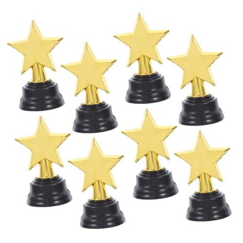 PRETYZOOM 8 Teiliges Trophäenset Mit Fünfzackigem Stern Lustige Trophäe Cheerleading Trophäe Mini Trophäe Fußball Trophäe Für Trophäenauszeichnung Talentshow Dekorationen Kleine von PRETYZOOM