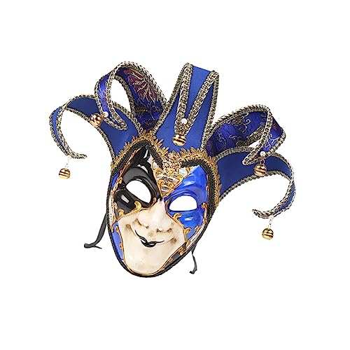 PRETYZOOM Karnevalsmaske Für Männer Maskerade Dekorationen Riesiger Narr Narrenhut Maskenkostüm Vollgesichts-maskerade-maske Gesicht Männer Maskerade-maske Erwachsener Venedig Damen von PRETYZOOM
