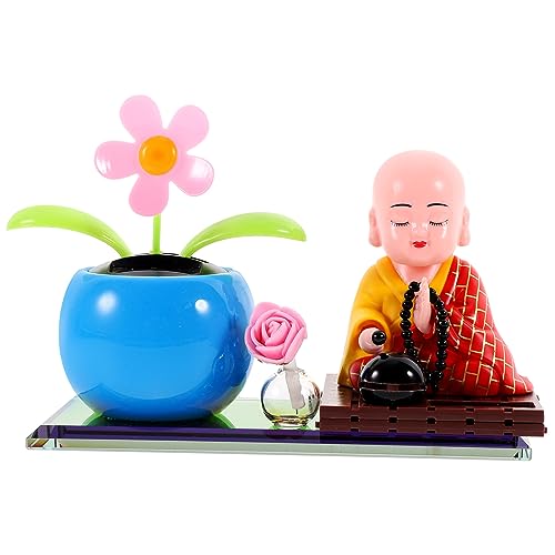 PRETYZOOM Armaturenbrett-Dekoration – Auto-Ornament Mit Beweglichem Mönch Bonsai- Ideal Für Zuhause Auto von PRETYZOOM