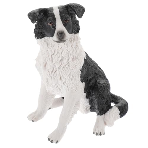 PRETYZOOM Border-Collie-Skulptur Mini-Hundefiguren Spielzeug Realistischer Schäferhund Tierstatue Handbemalte Hunde Lernspielzeug Für Kinder Kleinkinder von PRETYZOOM
