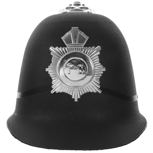PRETYZOOM British Bobby Polizeihelm Kunststoff Britische Polizei Hut Offizier Kappe Cop Kapitän Hut Polizist Kostüm Zubehör für lustige Tanzparty Bühnenauftritt PRETYZOOM British Bobby Polizeihelm Kunststoff Britische Polizei Hut Offizier Kappe Cop Kapitän Hut Polizist Kostüm Zubehör für lustige Tanzparty Bühnenauftritt von PRETYZOOM