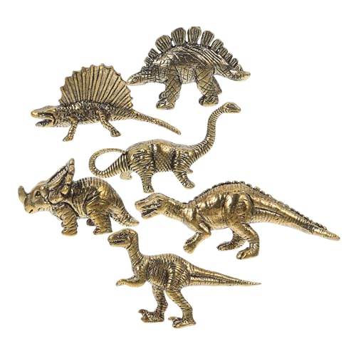 PRETYZOOM Detaillierte Mini-Dinosaurier-skulpturen 6er-Set Tierstatuen Aus Goldenem Messing Stilvolle Tischdekoration Für Den Geburtstag PRETYZOOM Detaillierte Mini-Dinosaurier-skulpturen 6er-Set Tierstatuen Aus Goldenem Messing Stilvolle Tischdekoration Für Den Geburtstag von PRETYZOOM