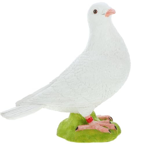 PRETYZOOM Weißes Ornament – ​​außenornament Gartenstatue Für Draußen Friedensdekor Für Zuhause von PRETYZOOM
