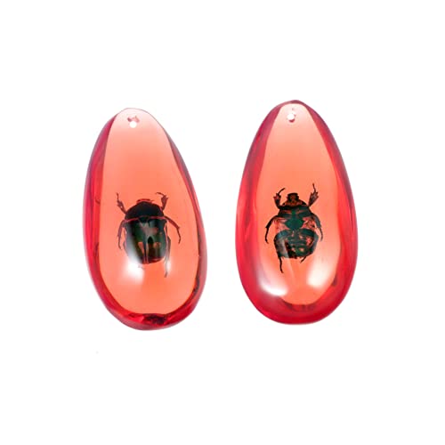 PRETYZOOM Großer Tropfenförmiger Insekten Bernstein Anhänger Resin Diy Schmuckanhänger Specimen Zubehör für Armband Halskette Schlüsselanhänger von PRETYZOOM
