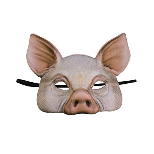 PRETYZOOM Halloween Schweinemaske Eva Half Face Tiermaske mit Gummiband für Halloween Maskerade Fancy Ball von PRETYZOOM