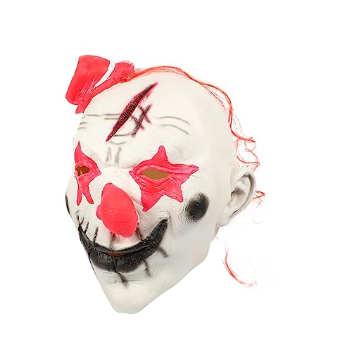 PRETYZOOM Halloween-clown-maske Halloween-cosplay Cosplay-kostüm Für Clown Erwachsenes Halloween Gruseliges Halloween Lustige Clown-requisiten Clown-cosplay-zubehör Haar Schmücken Emulsion von PRETYZOOM