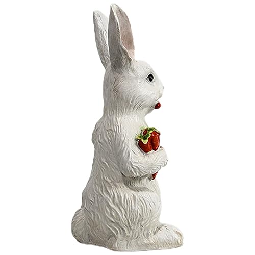 PRETYZOOM Harz Statue Ostern Decor Garten Bunny Decor Outdoor Garten Statue Figurine von PRETYZOOM