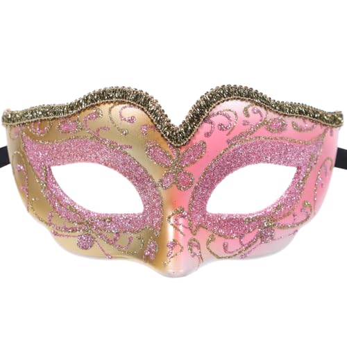 PRETYZOOM Karnevalsmaske für Jungen und Mädchen, puderfarben, Partymaske, Halloween, halbes Gesicht, für Jungen und Mädchen, Cosplay-Zubehör und Maskerade von PRETYZOOM