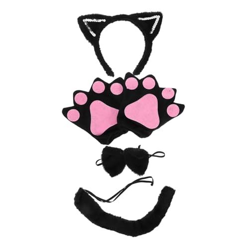 PRETYZOOM Katzenohren Haarband Set Für Cosplay Und Halloween 3 Teiliges Zubehör Mit Kunstpelz Schwarzen Handschuhen Und Dekorativem Fliegenband Perfekt Für Partys Und Kostüme PRETYZOOM Katzenohren Haarband Set Für Cosplay Und Halloween 3 Teiliges Zubehör Mit Kunstpelz Schwarzen Handschuhen Und Dekorativem Fliegenband Perfekt Für Partys Und Kostüme von PRETYZOOM