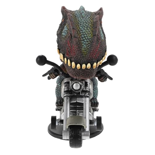 PRETYZOOM Kinderspielzeug Dekoratives Modell Motorradmodell Dinosaurier-motorradspielzeug Motorrad Reitende Motorradstatue Desktop-Dekoration Desktop-Ornament Plastik von PRETYZOOM