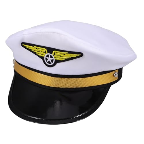 PRETYZOOM Kapitänsmütze Kapitänsmütze Für Erwachsene Airline-kappe Passend Für Halloween Cosplay von PRETYZOOM