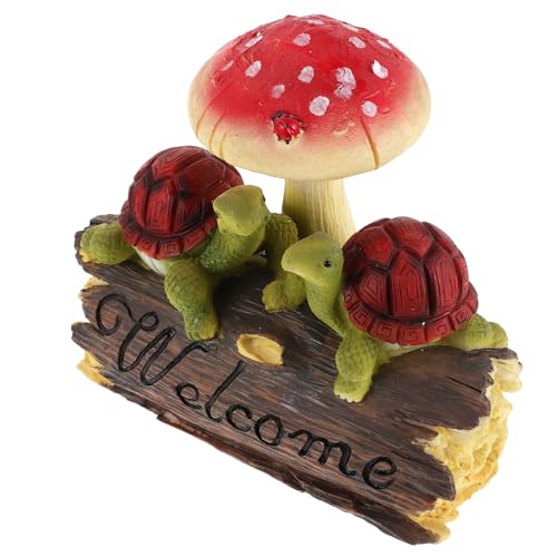 PRETYZOOM Pilz-Verzierung Schildkröte Statue Kunstharz Skulptur Tierskulptur Outdoor-Statue Schildkröten-Skulptur-Dekoration Schildkrötenstein Gartenschildkrötenstatue im Freien Green PRETYZOOM Pilz-Verzierung Schildkröte Statue Kunstharz Skulptur Tierskulptur Outdoor-Statue Schildkröten-Skulptur-Dekoration Schildkrötenstein Gartenschildkrötenstatue im Freien Green von PRETYZOOM