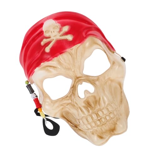 PRETYZOOM Piratenmaske Halloween-Cosplay-Requisiten Piratenzubehör für Schädel-Cosplay-Kopfbedeckung Rollenspielmaske Cosplay-Maske gruselige Halloween-Masken Schädelkopfmaske Plastik von PRETYZOOM