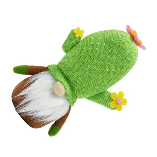 PRETYZOOM Plüsch Kaktus Dekofigur Faceless GNOME Sommer Tischdeko Tieretageständer Niedliche Stoffpuppe Kreative Schreibtischaccessoires von PRETYZOOM