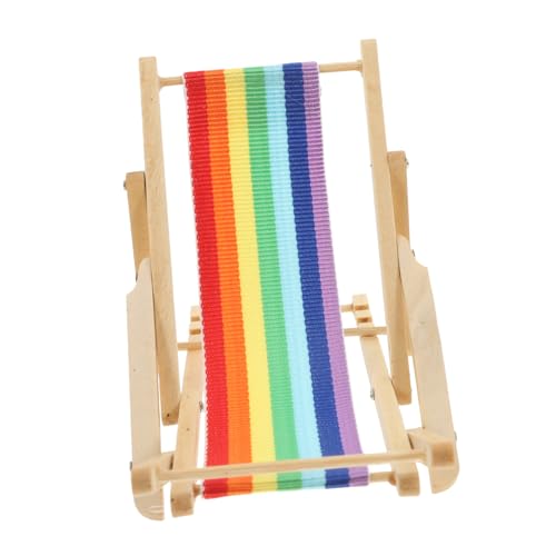 PRETYZOOM Puppenhaus Zubehör Simuliertes Strandstuhl Modell Dekorative Mini Möbel für Mikrolandschaften Vielseitige Tischdeko von PRETYZOOM