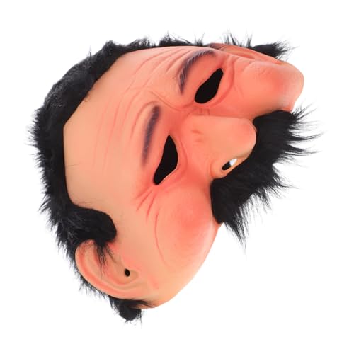PRETYZOOM Realistische Halloween Old Man aus Gesicht Bequeme Passform Vielseitiges Cosplay Headgear für Erwachsene für Halloween Maskenball und Festivalevents von PRETYZOOM