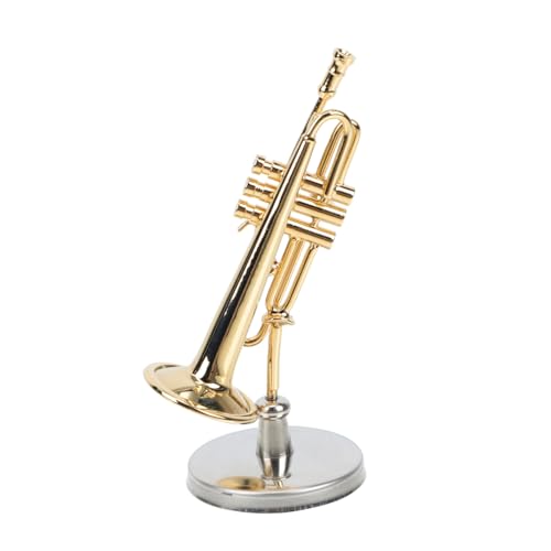 PRETYZOOM Realistisches Simulations-trompetenmodell - Musikinstrument-Trompeten-Ornament-Spielzeug von PRETYZOOM