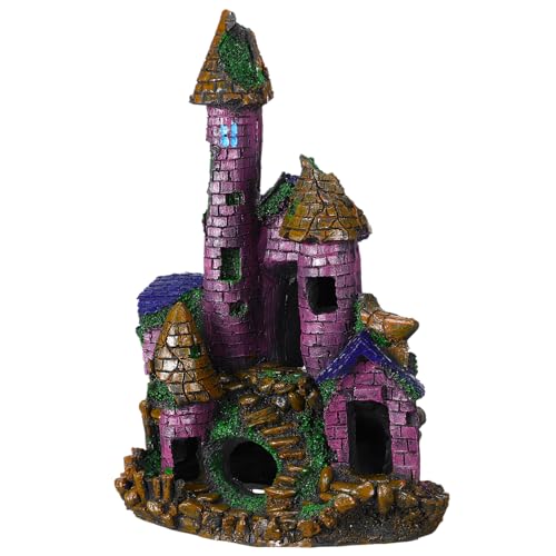 PRETYZOOM Resin Schlossdekoration Für Aquarien Halloween Aquarium Ornamente Tank Dekoration Aquarium Harz Schloss Für Unterwasserlandschaften von PRETYZOOM