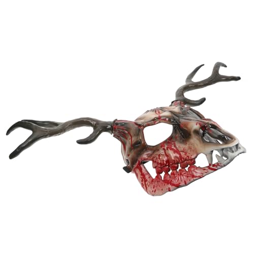 PRETYZOOM Maskenmaske Hirschhorn Halloween Kostüm Halbgesichtsmaske Abnehmbares Horn Für Herren Damen Party Cosplay PRETYZOOM Maskenmaske Hirschhorn Halloween Kostüm Halbgesichtsmaske Abnehmbares Horn Für Herren Damen Party Cosplay von PRETYZOOM