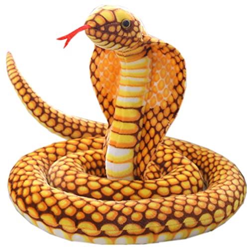 PRETYZOOM Schlange Stofftier Kobra Schlange Tier Plüschtier Lebensechte Realistische Kobra Plüschtiere Streich Requisiten von PRETYZOOM