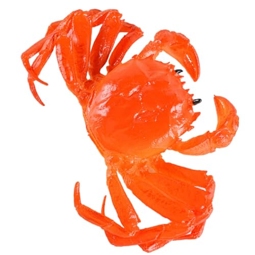 PRETYZOOM Simulationskrabbe Strandtiere-actionfigur Meerestierfiguren Krabbenmodell Meeresfrüchte-tierplanet Meereslebewesen-Figuren Meerestiere Aus Plastik Künstlich Lebensmittel PVC von PRETYZOOM