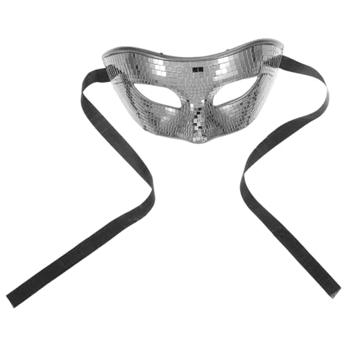 PRETYZOOM Spiegelmaske Abschlussball Maske Reflektierende Masken Charakter-cosplay-kostüme Masken Masken Abschlussballkostüm Männerkostüm Make-up-kostüm Glitzer Kostüme Glas Silver von PRETYZOOM