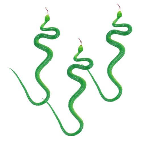 PRETYZOOM Spielzeug 3 Stück Deko- Miniatur-Schlangenstatue Schlangenfigur Simulation Tierfigur Simulation Schlange Verzierung Schlange Künstliche Schlange Ornament Schlange Spielzeug von PRETYZOOM