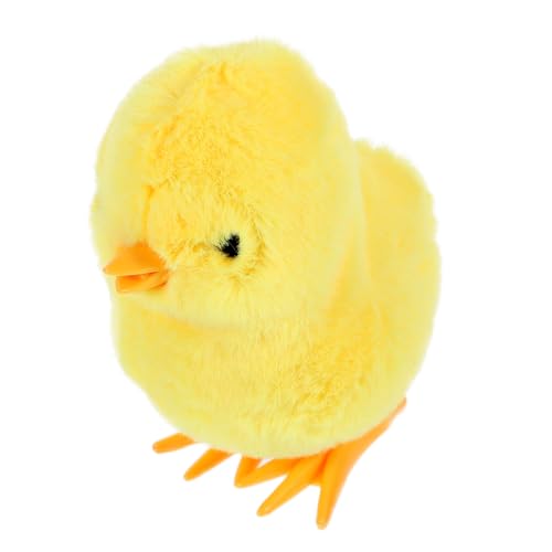 PRETYZOOM Springendes gelbes Huhn chicken toy Aufziehbares Huhn Aufziehspielzeug Hüpfendes Hühnerspielzeug Kinderspielzeug Korb für Kinder wiederverwendbares Spielzeug für Babys Plüschtiere von PRETYZOOM
