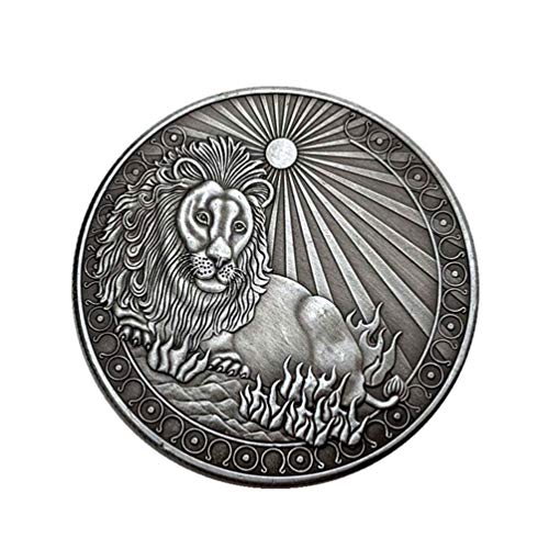 PRETYZOOM Sternbild Münze Leo Münze Geschenk Vintage-Stil Horoskop Münze Geburtstag Zeichen Glück Andenken Münze Stereoskopische Metallmünze Handwerk (Leo) von PRETYZOOM