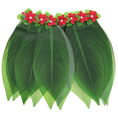 PRETYZOOM Strand-Outfits Kostüm Hawaii Outfit Damen Kleid Hawaii Outfit Hawaii Outfit Hawaiian Blumenblatt Hula Rock Blatt Hula Rock Kokosnuss Bh Hawaiianisches Hawaiianisches Kostüm von PRETYZOOM
