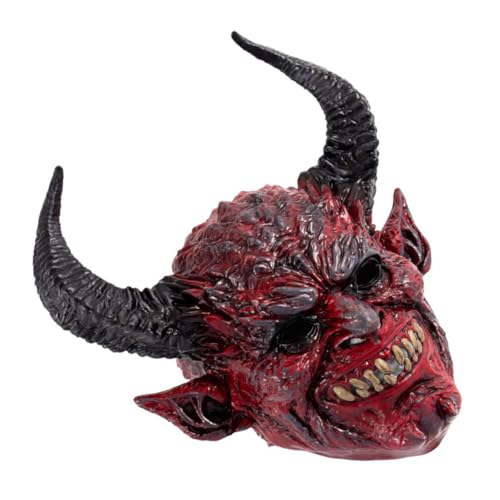 PRETYZOOM Teufelshorn-Kapuzenmaske Anti-Rutsch-Perücke Tanzmaske Kostüm Maske Cosplay -Kostüme Kopf Perücke Cosplay-Maske Partymasken Halloween-Teufelsmaske gruselige Geistermaske RP rot PRETYZOOM Teufelshorn-Kapuzenmaske Anti-Rutsch-Perücke Tanzmaske Kostüm Maske Cosplay -Kostüme Kopf Perücke Cosplay-Maske Partymasken Halloween-Teufelsmaske gruselige Geistermaske RP rot von PRETYZOOM