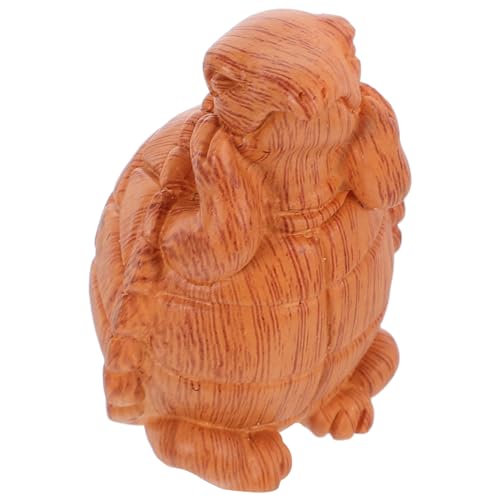 PRETYZOOM Turtle Ornament Model Terrarium-schildkröten- Kleine Schildkrötenstatuen Schildkrötenfigur Moosschildkrötenfigur Gartenschildkrötenfiguren Holz Brown von PRETYZOOM
