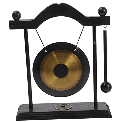 PRETYZOOM Vintage Brass Gong Tischglocke mit Holzständer Exotische Feng Shui Dekoration für Zuhause und Büro Langlebiges Messing Gong Ornament für Harmonische PRETYZOOM Vintage Brass Gong Tischglocke mit Holzständer Exotische Feng Shui Dekoration für Zuhause und Büro Langlebiges Messing Gong Ornament für Harmonische von PRETYZOOM