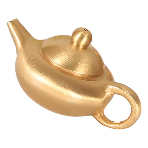 PRETYZOOM Zubehör für Puppenhausmodelle Sammler- Mahjong- Retro- Prop wohnaccessoires Künstliche Hausdekoration Wasserkocher Modell Ornament Messing Golden von PRETYZOOM