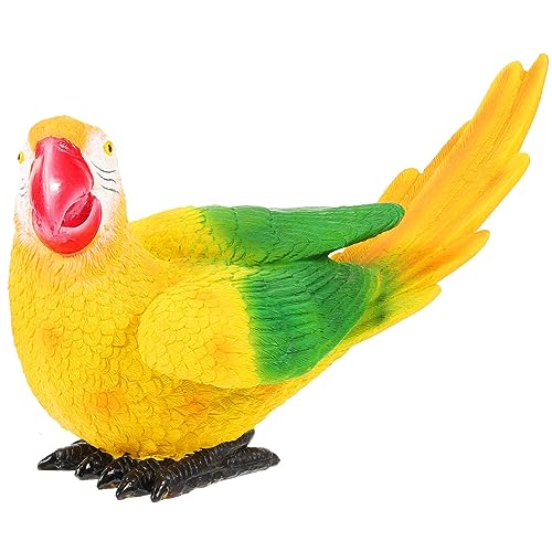 PRETYZOOM simulierte Papageienverzierung Piratenpapagei hängende Papageienskulptur Hahn gartendeko Parrot Ornament Dekoration Papagei gartenbegrünung Dekoration Harz von PRETYZOOM