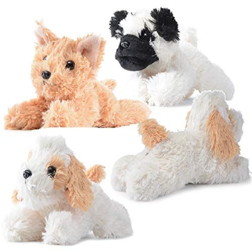 Plüsch-Hunde-Set, 4 Stück, realistisch aussehende Welpen, 15,2 cm, Plüsch-Hunde, Stofftiere.. von Prextex