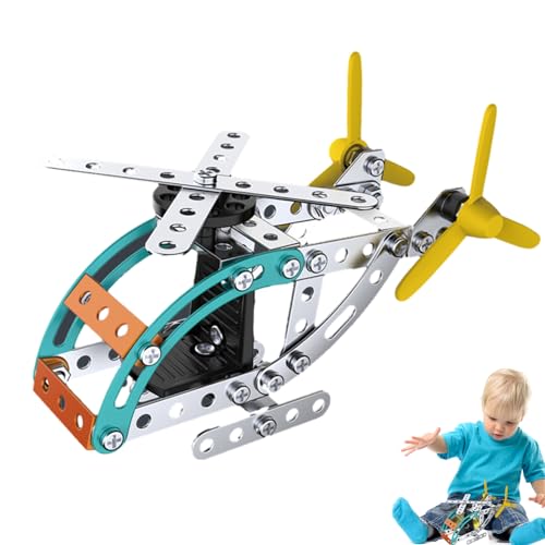 PRIMUZ Hubschraubermodellbausatz,Hubschraubermodell | Montage 3D Kinder Flugzeug Modell Spielzeug | Mechanisches Ornament, Flugzeugkonstruktionsspielzeug, Puzzlespielzeug, anspruchsvolles von PRIMUZ