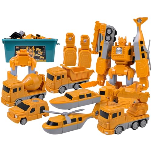 PRIMUZ Roboter-Autospielzeug, magnetisches Transformations-Technikauto, zusammengebautes Spielzeug, Konstruktionsauto-Spielzeug, Transformationsauto-Roboterspielzeug für Jungen, Mädchen, Teenager von PRIMUZ