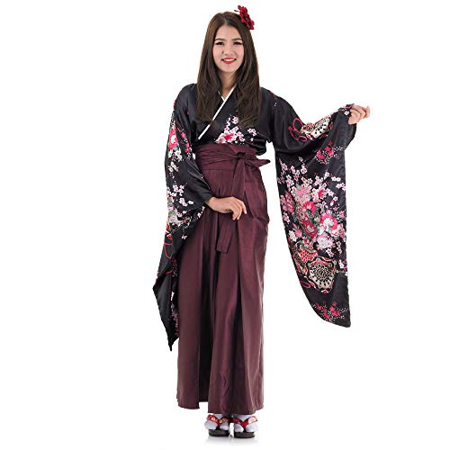 PRINCESS OF ASIA Traditionelles Japan Damen Geisha Samurai Kriegerin Kimono Outfit Kostüm Hanfu Kleid Tamiko aus Baumwolle & Satin von PRINCESS OF ASIA