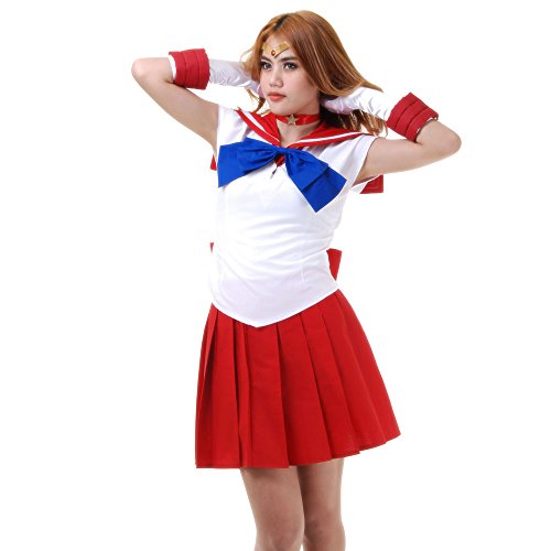 PRINCESS OF ASIA Sailor Mars Cosplay Kostüm Japanische Schuluniform aus der Comic Manga Serie Sailor Moon (XL) von PRINCESS OF ASIA