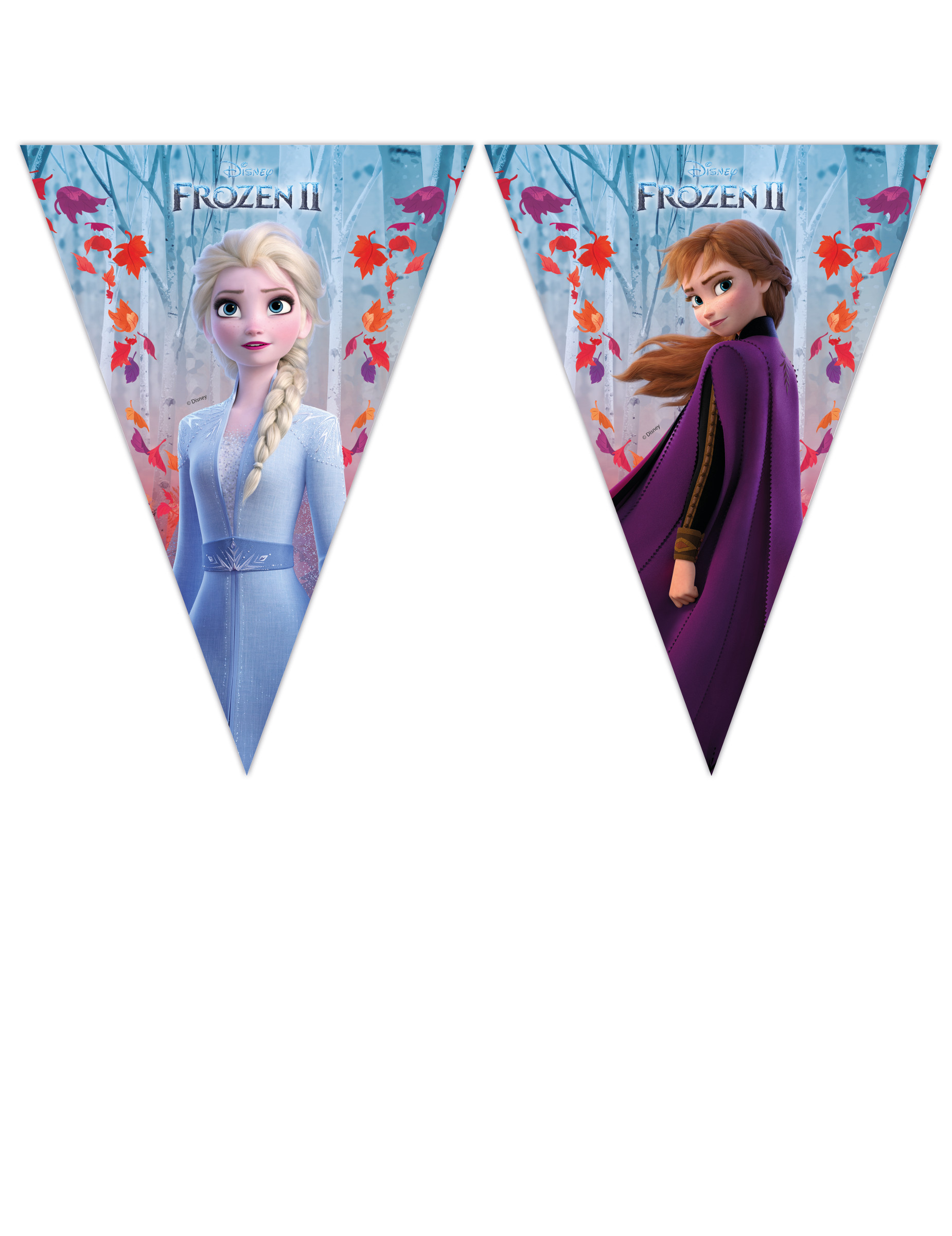 Frozen 2-Girlande für Mädchen bunt 230 x 25 cm von KARNEVAL-MEGASTORE