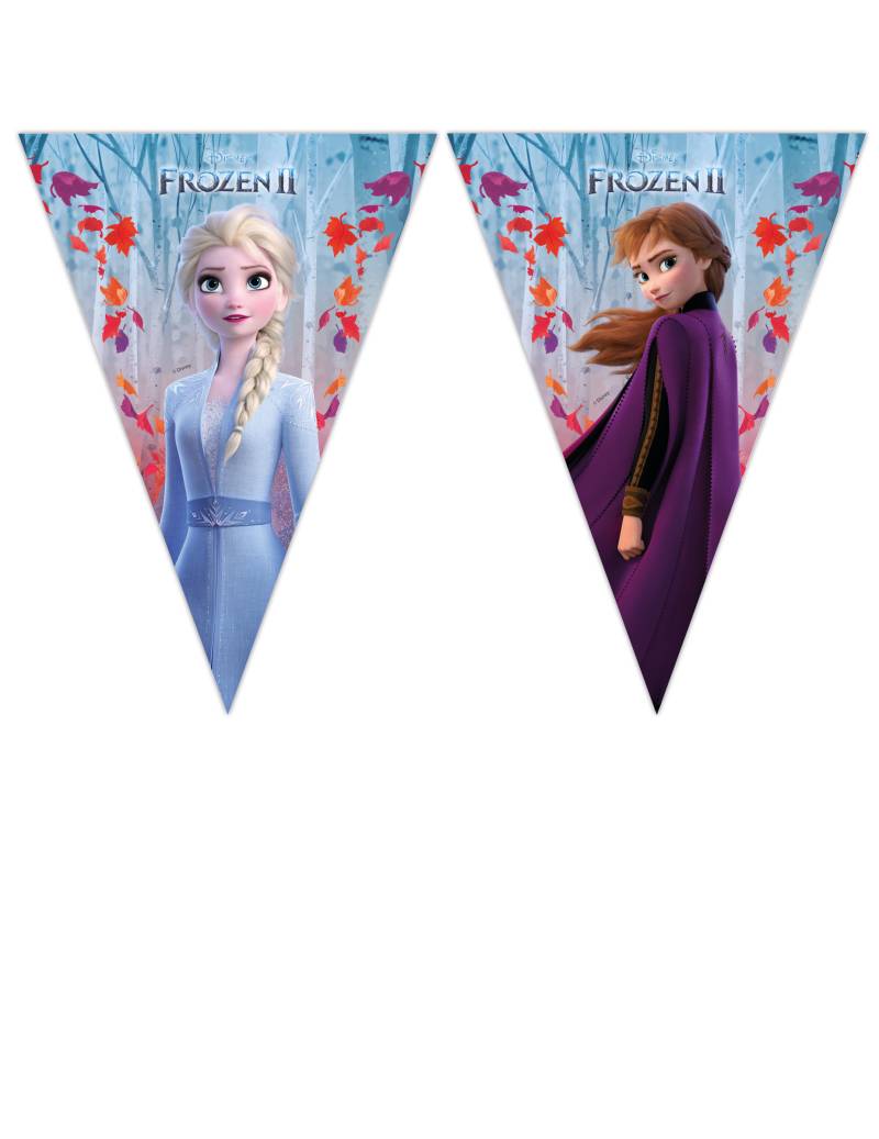 Frozen 2-Girlande für Mädchen bunt 230 x 25 cm von KARNEVAL-MEGASTORE